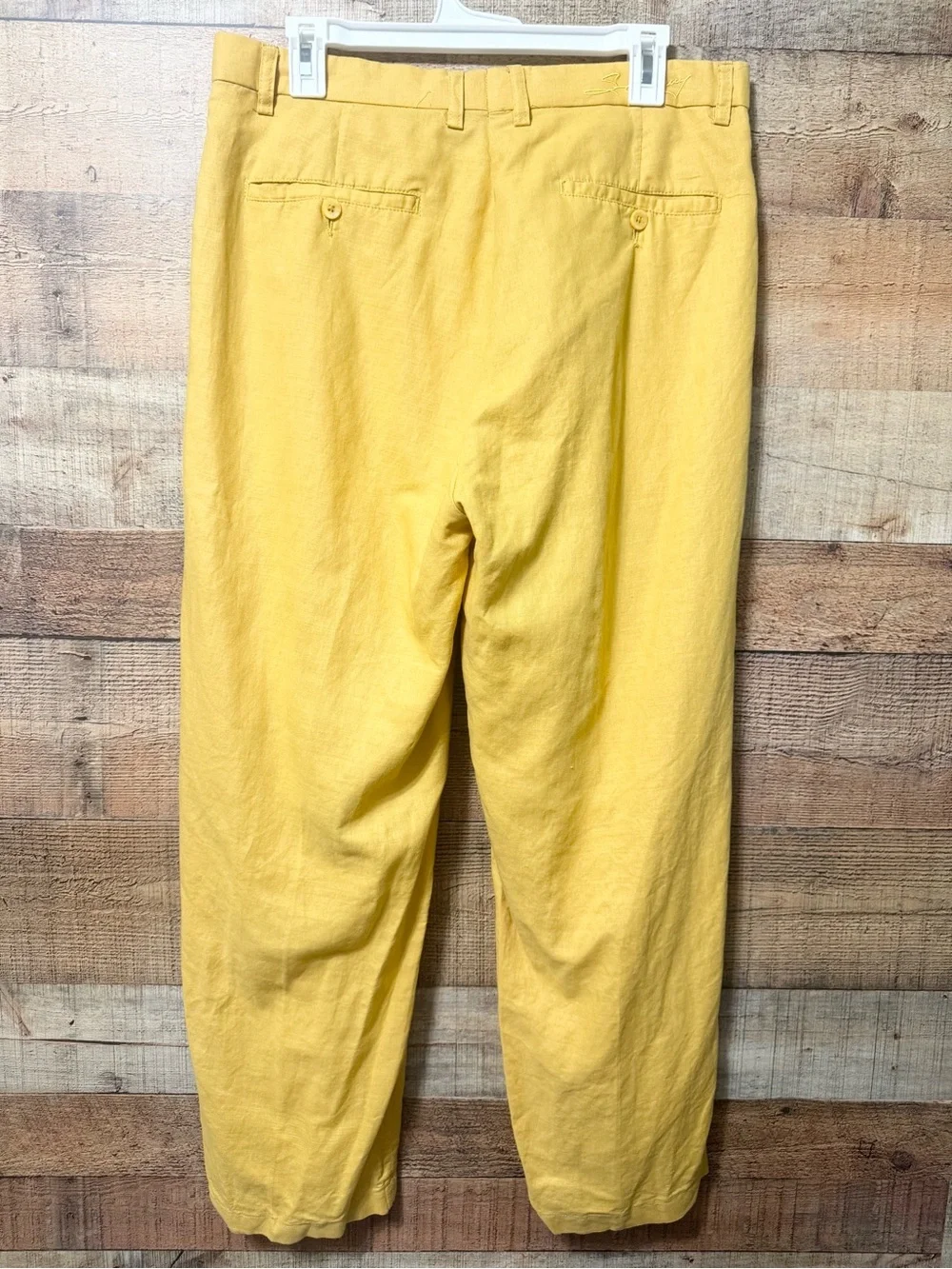 Steve Harvey Mens Safire Silk Pants Mustard Yellow Celebrity Edition